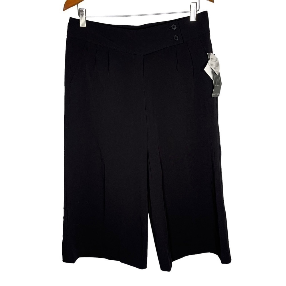 NWT Focus bc 2000 black wide leg cropped career / work pants Women’s Sz 8